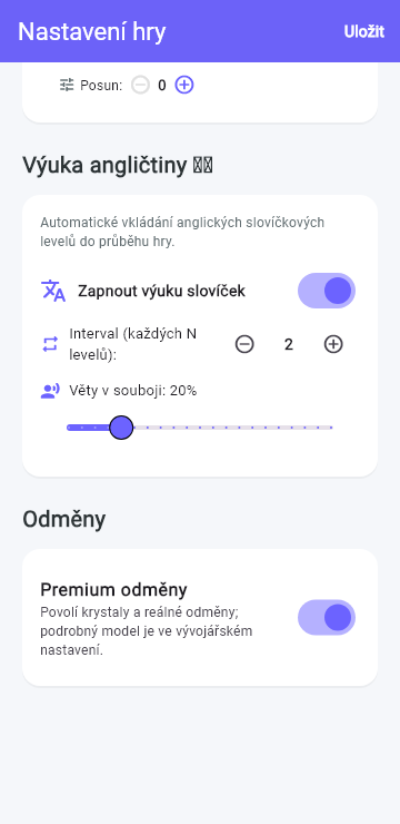 Motivace a odměny ve StudyLocku bez osobních a diagnostických údajů