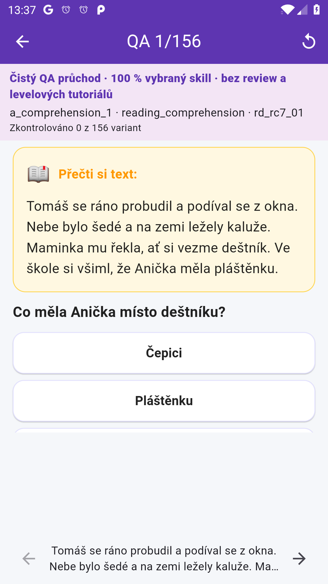 Otázka s významem ve StudyLocku bez osobních a diagnostických údajů